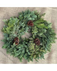 Deluxe Wreath with Cone 24"